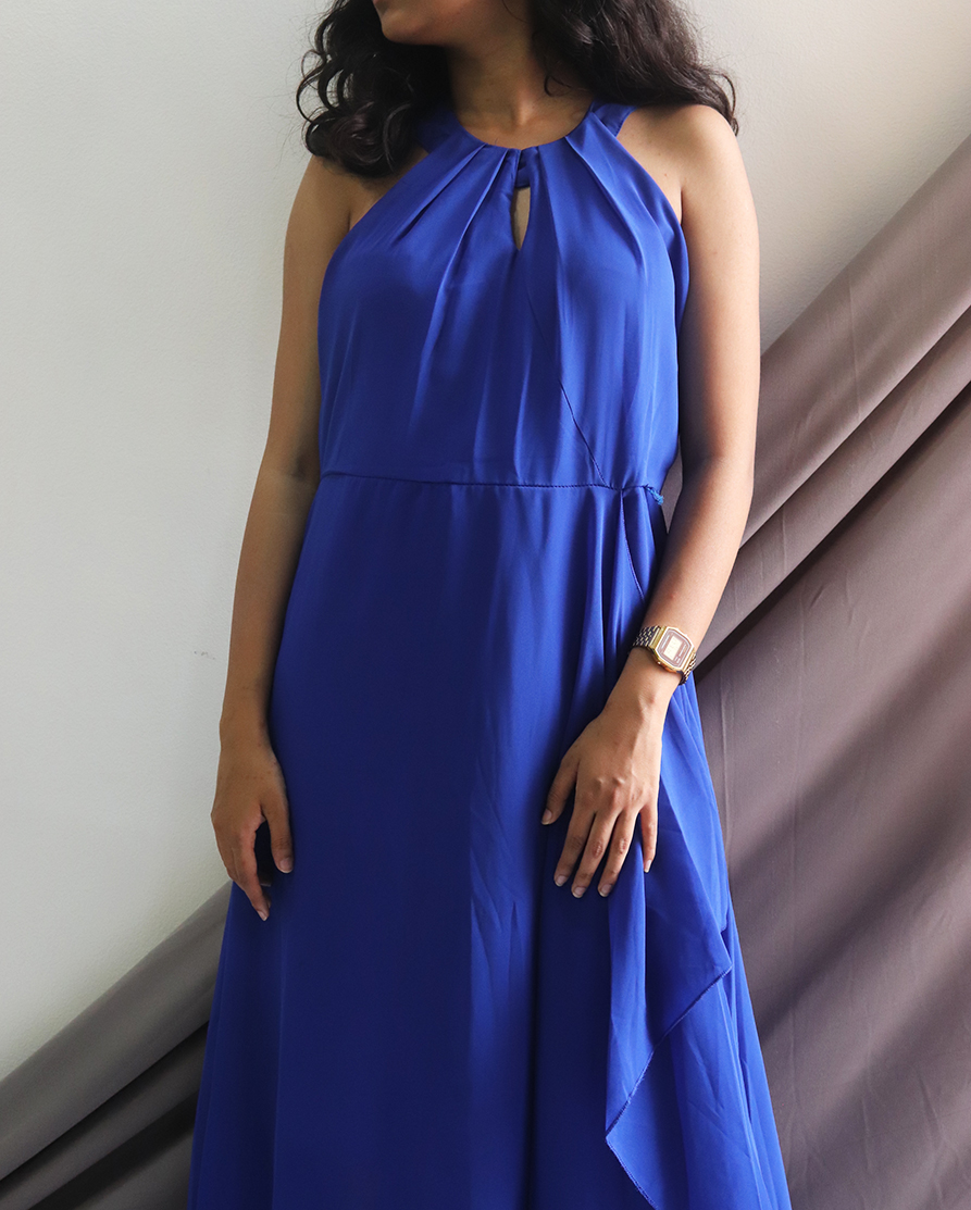 electric blue maxi